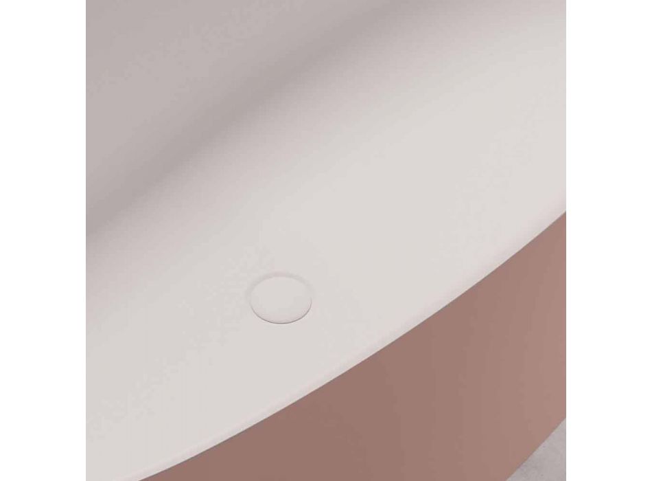 Fritstående To-Tone Badekar, Solid Surface Design - Look Viadurini