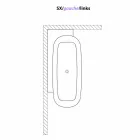 Fritstående badekar i moderne stil, hvidt design - Lipperiavas1 Viadurini