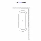 Fritstående badekar i moderne stil, hvidt design - Lipperiavas1 Viadurini