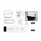 Bath design fritstående malet støbejern Gammel Viadurini