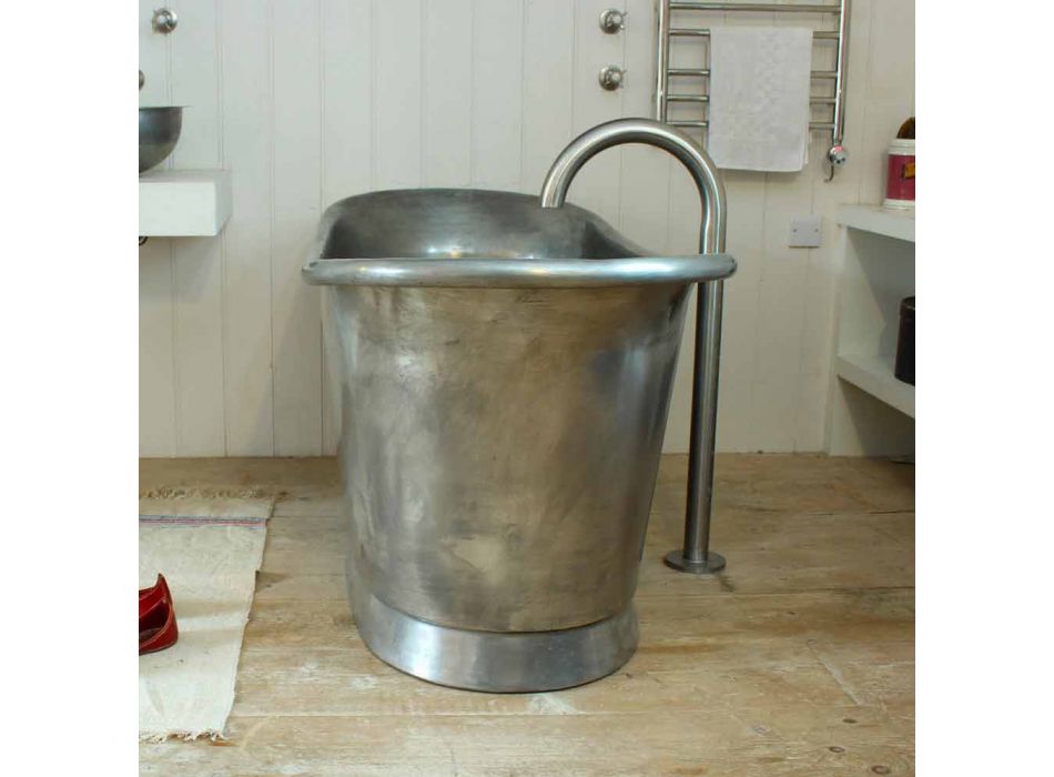 Badekar fritstående kobber bad færdig i nikkel Julia