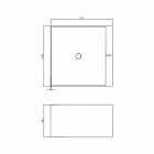 Fritstående kvadratisk badekar lavet i Italien Argentera design Viadurini