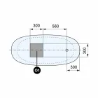 Fritstående stativ, Design Solid Surface Glossy / Matte - Slør Viadurini