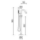 Fritstående stativ, Design Solid Surface Glossy / Matte - Slør Viadurini