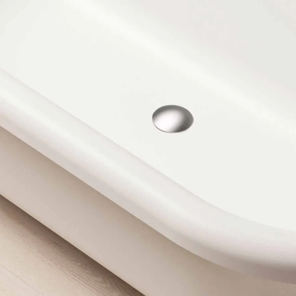 Design fritstående bad, fødder i chrome finish - gratis Viadurini