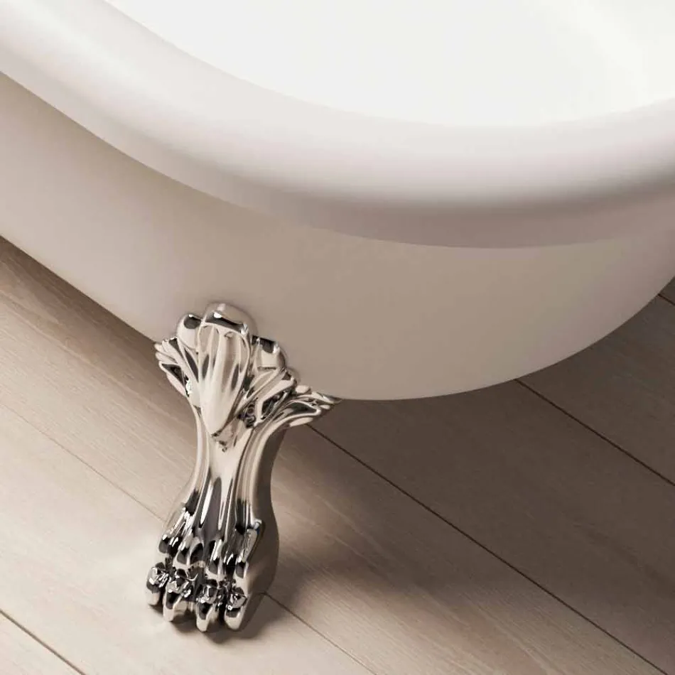 Design fritstående bad, fødder i chrome finish - gratis Viadurini