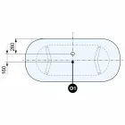 Design fritstående bad, fødder i chrome finish - gratis Viadurini