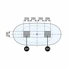 Fritstående badekar, fremstillet i Italien, i fast overflade - flow Viadurini