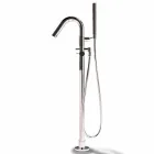 Fritstående badekar, fremstillet i Italien, i fast overflade - flow Viadurini