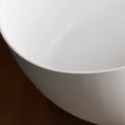 Fritstående badekar, fremstillet i Italien, i fast overflade - flow Viadurini