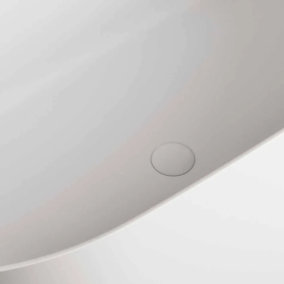 Fritstående badekar, fremstillet i Italien, i fast overflade - flow Viadurini