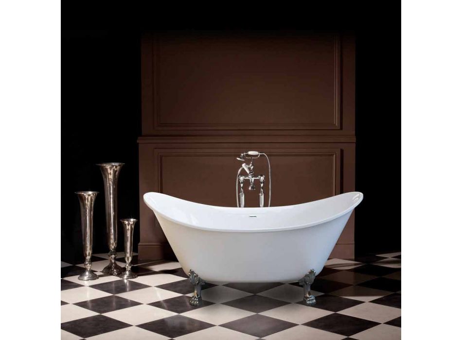 Bath hvid fritstående moderne design 173x75cm Katie
