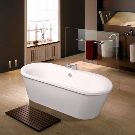 Bath hvid fritstående akryl 1770x820 mm i juni moderne design Viadurini
