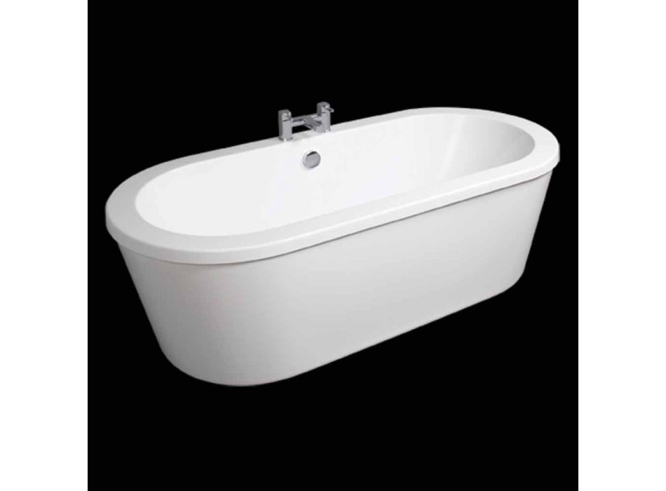 Bath moderne hvide fritstående April 1800x830 mm Viadurini