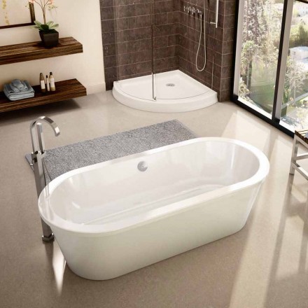 Bath moderne hvide fritstående April 1800x830 mm Viadurini