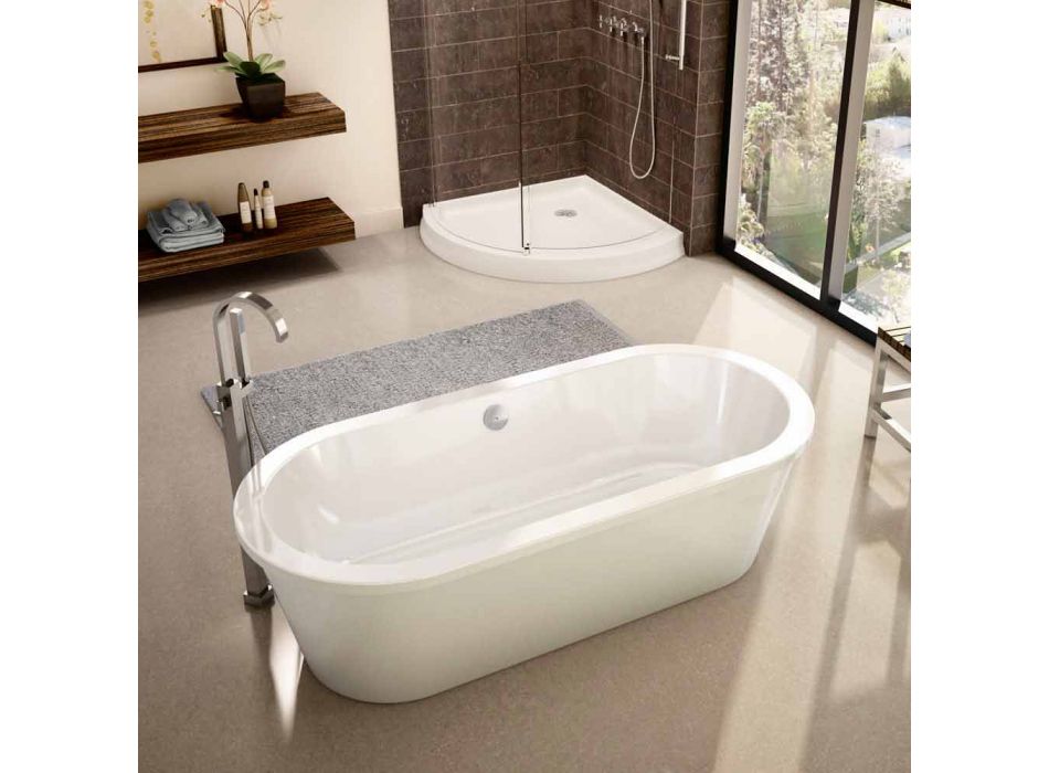 Bath moderne hvide fritstående April 1800x830 mm