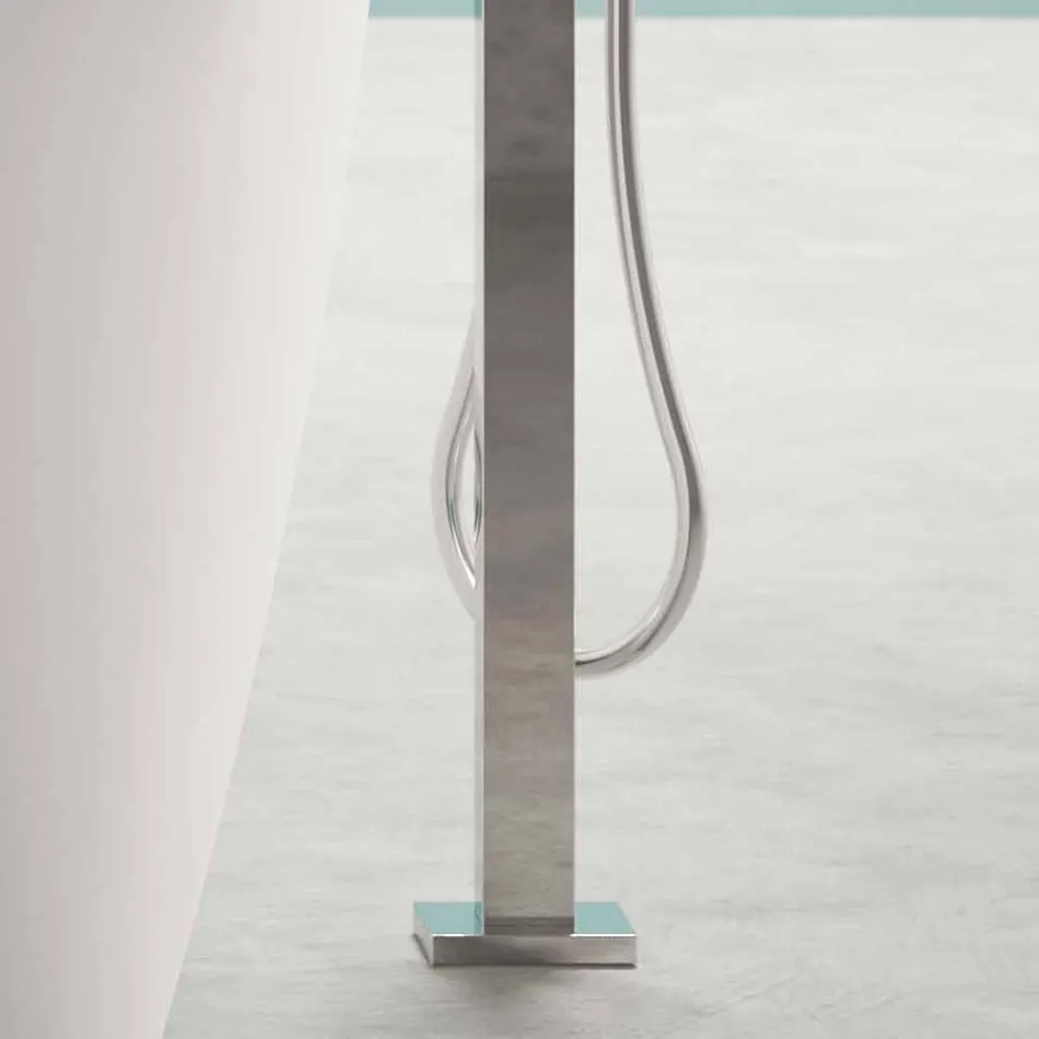 Fritstående Moderne Design Badeværelse Glat Hvid eller Matt - Ansigt Viadurini