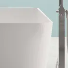 Fritstående Moderne Design Badeværelse Glat Hvid eller Matt - Ansigt Viadurini