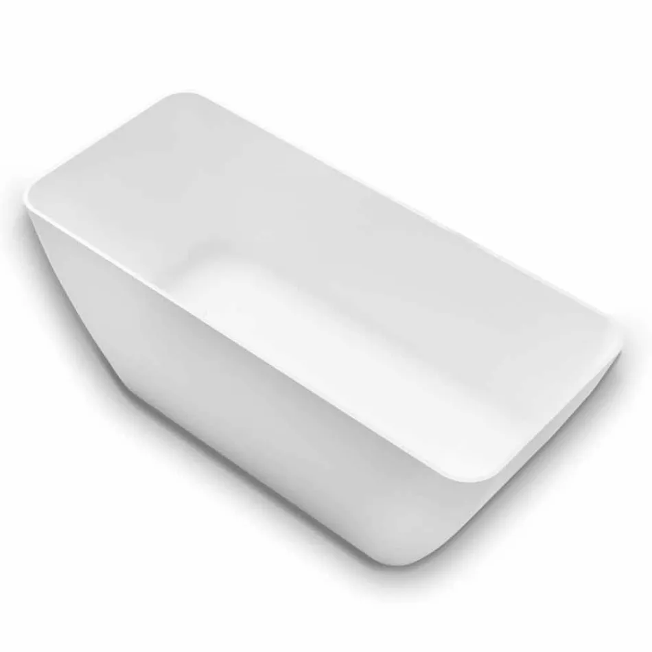 Fritstående Moderne Design Badeværelse Glat Hvid eller Matt - Ansigt Viadurini