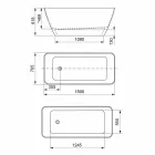Fritstående Moderne Design Badeværelse Glat Hvid eller Matt - Ansigt Viadurini