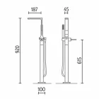Fritstående Moderne Design Badeværelse Glat Hvid eller Matt - Ansigt Viadurini