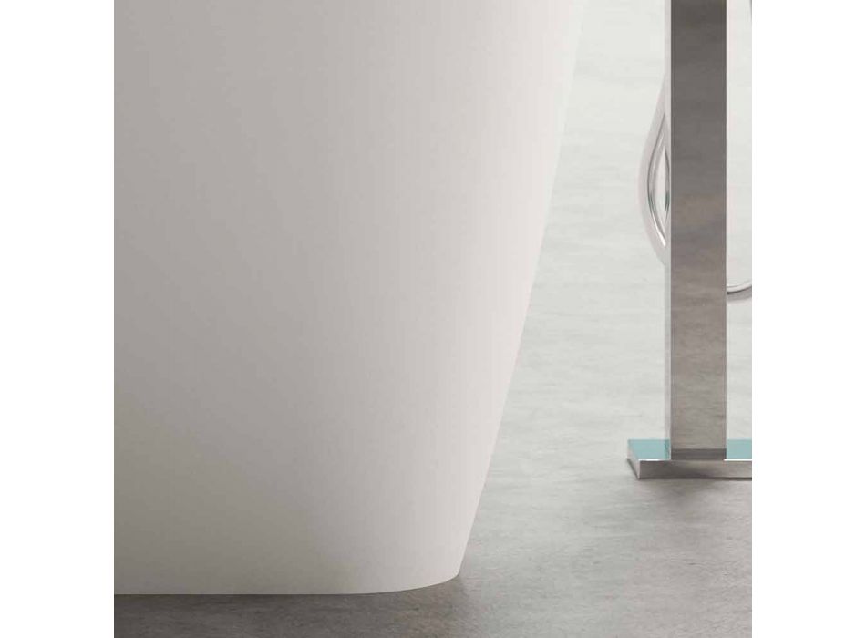 Fritstående Moderne Design Badeværelse Glat Hvid eller Matt - Ansigt Viadurini