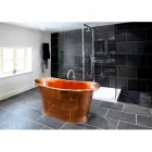 Bath design fritstående Peggy skinnende kobber Viadurini