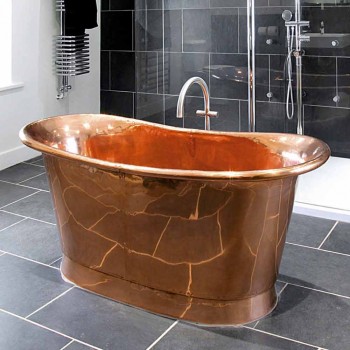 Bath design fritstående Peggy skinnende kobber