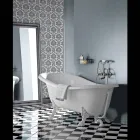 Fritstående badekar i vintage stil akryl, fremstillet i Italien - Tabea Viadurini