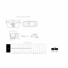 Fritstående badekar forgyldt støbt stål udvendigt Sharon Viadurini