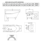 Vintage fritstående badekar i hvidt støbejern fremstillet i Italien - Paulina Viadurini
