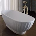 Solid overflade badekar med mat hvid ydre lavet i Italien - Ross