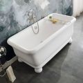 Rektangulært solidt overflade badekar med bløde hjørner lavet i Italien - Fulvio