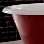 Vintage fritstående badekar med støbejernsfødder, fremstillet i Italien - Naike Viadurini