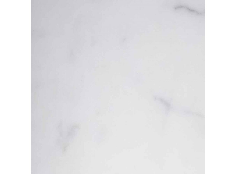 Afrundet jar af design i hvid Carrara-marmor lavet i Italien - blæsende