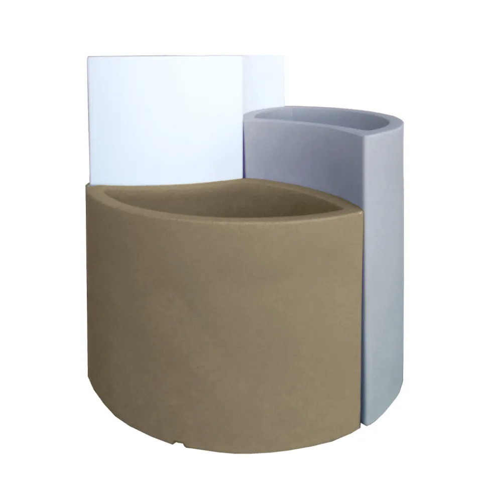 Modulære vaser i farvet polyethylen Made in Italy 3 stykker - Flowes Viadurini