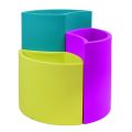 Modulære vaser i farvet polyethylen Made in Italy 3 stykker - Flowes