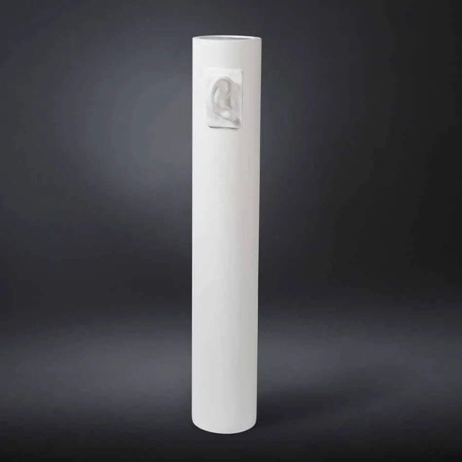 Høj håndværksvase i farvet keramik lavet i Italien - Monte Viadurini