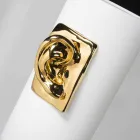 Høj håndværksvase i farvet keramik lavet i Italien - Monte Viadurini