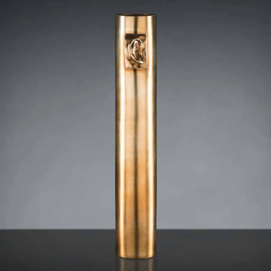 Høj håndværksvase i farvet keramik lavet i Italien - Monte Viadurini