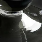 Høj indendørs vase i hvidt og gennemsigtigt glas fremstillet i Italien - Clodino Viadurini