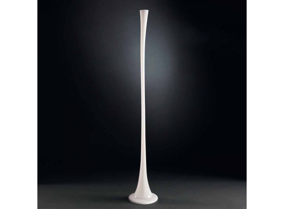 Høj indendørs vase i farvet glas Modern Design Made in Italy - Elviro Viadurini