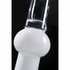 Høj indendørs vase i gennemsigtigt og hvidt glas fremstillet i Italien - Ludovico Viadurini