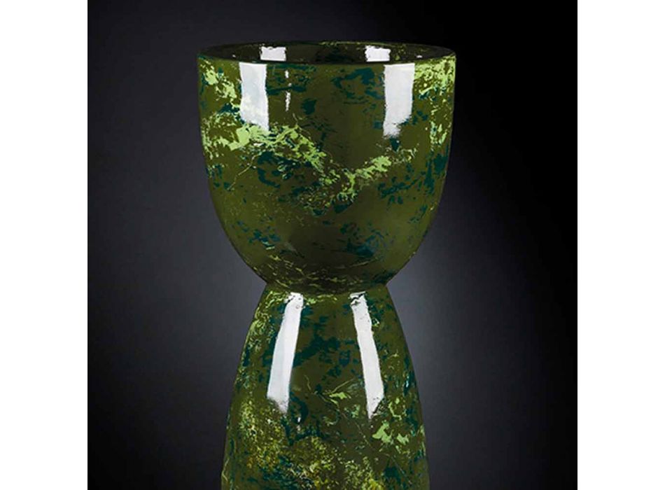 Høj vase i polyethylen med marmor eller briar finish Lavet i Italien - Renata Viadurini