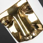 Moderne høj vase i hvid keramik med farvet indsats fremstillet i Italien - Lexi Viadurini