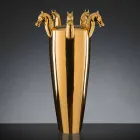 Høj indendørs vase i hvid keramik eller blankt guld Fremstillet i Italien - Jacky Viadurini