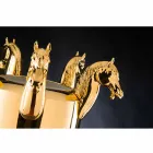 Høj indendørs vase i hvid keramik eller blankt guld Fremstillet i Italien - Jacky Viadurini