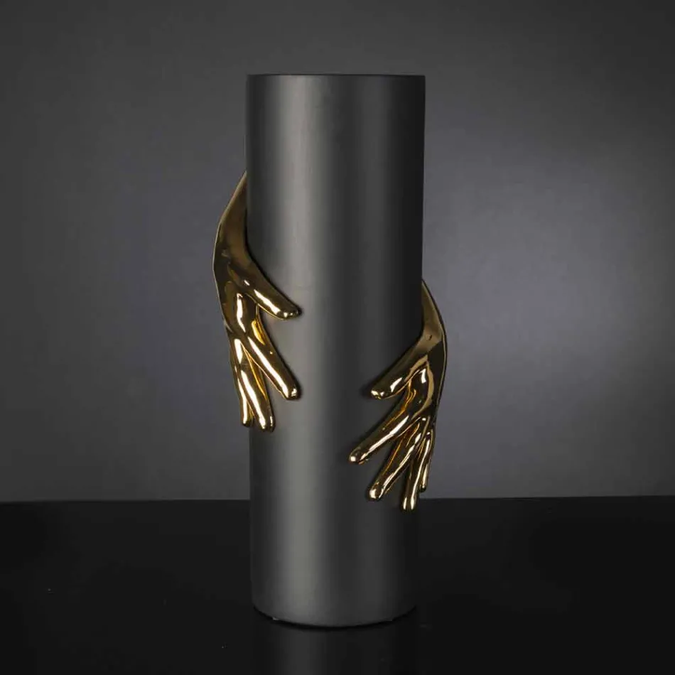 Høj indendørs keramisk vase håndlavet i Italien - Monte Viadurini