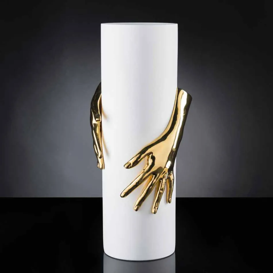 Høj indendørs keramisk vase håndlavet i Italien - Monte Viadurini