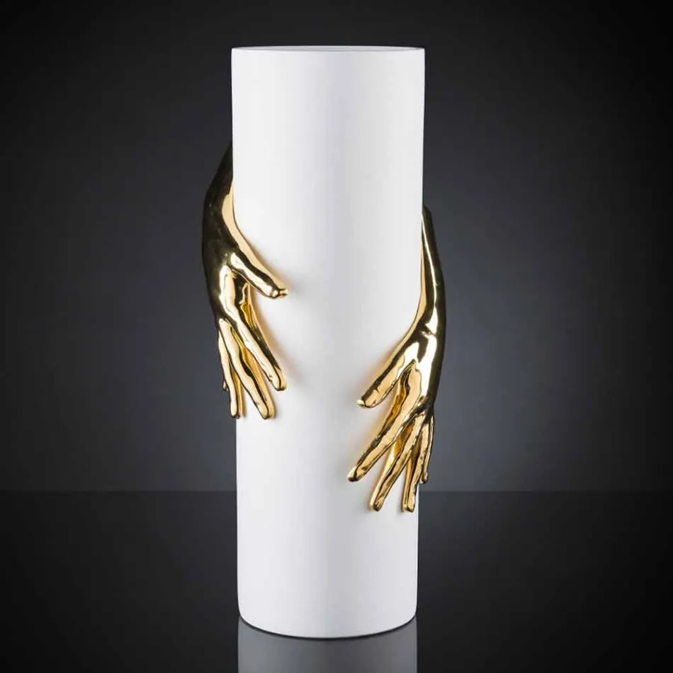 Høj indendørs keramisk vase håndlavet i Italien - Monte Viadurini